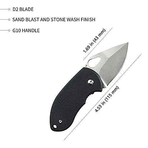 KUBEY KU66 Folding Pocket Knife (Black) - Thumbnail 2