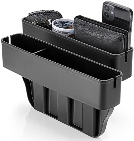 Paffenery Car Seat Gap Filler Organizer Storage Box for Car Seat Organizer Between Seats, Car Organizers and Storage Front Seat Gap, 2 Pack Universal Fit