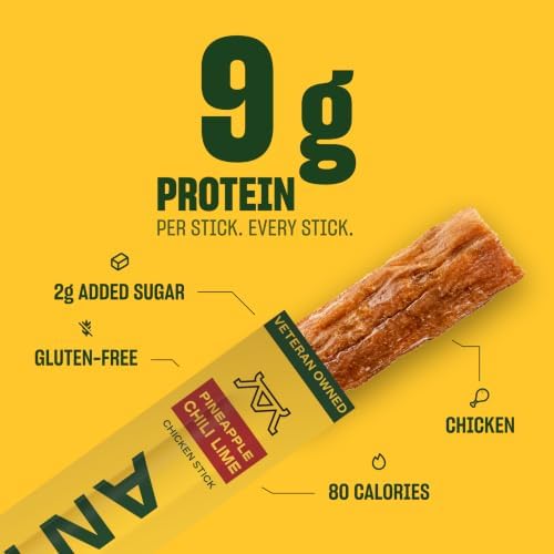Anthem Snacks Pineapple Chili Lime Chicken Sticks, Protein Snacks, 24 Pack - 2