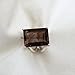 Natural Smoky Quartz Gemstone Ring/Rectangle 925 Sterling Silver Boho Statement Ring/Bohemian Dainty Ring/Unique Handmade Wedding Gifts Jewelry