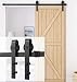 Produktbild 183cm /6FT Schiebetür Set schiene laufschienen mit Bodenführung Holz schiebetürbeschlag, Laufbahn