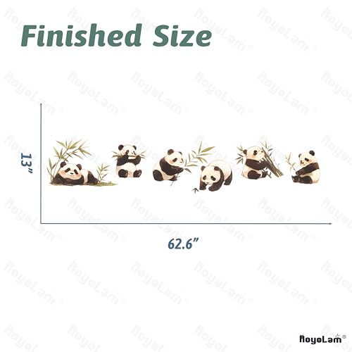 Vinilo decorativo Baby Pandas para pared, 6 hojas 30x28 cm miniatura 4