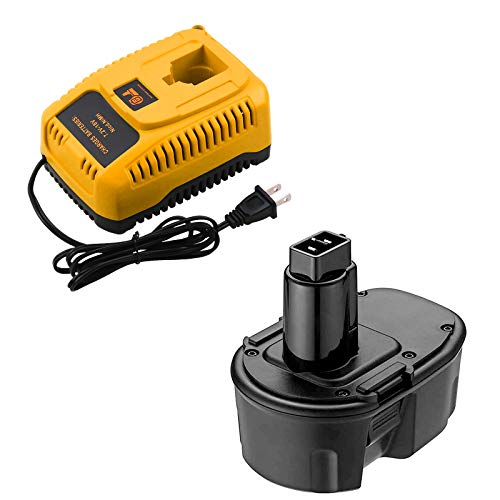 Eagglew 18V 3.6Ah Replacement Battery Compatible with 18 Volt XRP Mi-Mh Battery DC9096 DC9099 DW9099 DW9098 + DC9310 Charger for 7.2-18V Ni-Cad Ni-Mh 18V Battery Charger