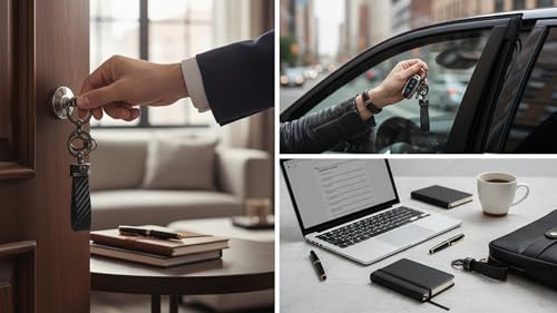 Image of Heff Designer Keychain, Multipurpose Key ring for Car, Bike, Home, Office and Student