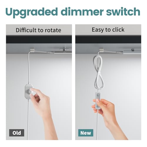 Image of ASOKO Dimmable Led Under Cabinet Lighting for Kitchen - 6 Pcs 12 inches Linkable Led Counter Light Bars, Cold White 5000K,DC24V,18W