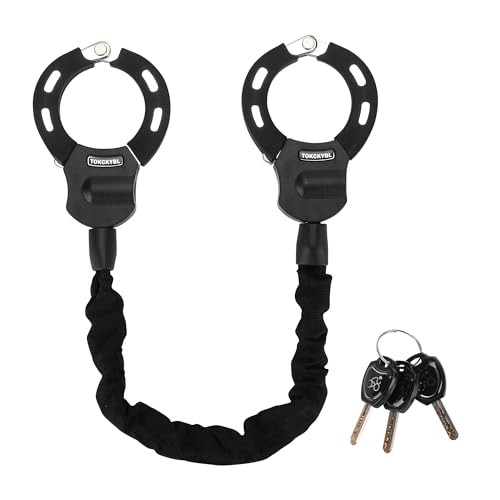 Image of Heavy Duty Scooter Lock - 8mm Anti-Theft Chain Lock with 3 Keys, 94cm Weatherproof Security Lock for Electric Scooters, Bikes, Motorcycles