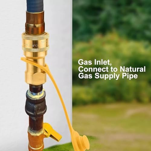 1/2" Solid Brass LP and Natural Gas Quick Connect Fitting Kit with Male Insert for Low Pressure Grills, Heaters, RV, Includes Thread Seal Tape, Automatic Shut-Off Safety, 3 Pieces - Image 8