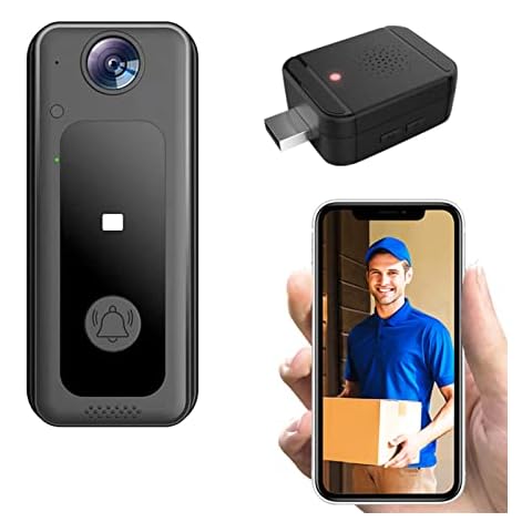 Irfora WIFI Doorbell Camera Wireless Door Bell Cam with 125° Wide Angle Visual Indoor Chime Smart Video Doorbell HD Video Night Vision Cloud Storage 2-Way Talk Voice Changer Cover