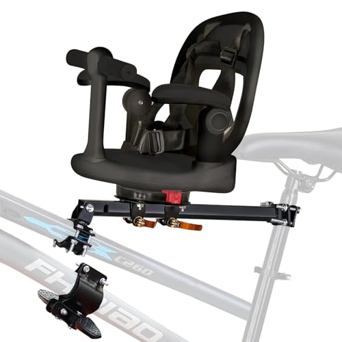 auvstar Asientos De Bicicleta Montados Delanteros para Niños,Asiento Infantil para Bicicleta De Montaña,Infantil Delantero Plegable (Negro)