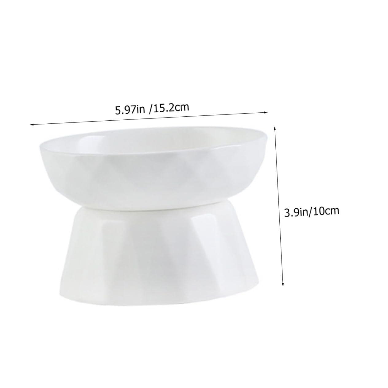 minkissy Comedero Elevado y Capacidad Grande de Cerámica para Gatos Diseño Ergonómico Cuenco Blanco para Alimentación y Decoración en Interiores