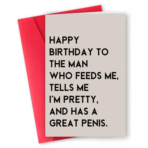 ICOOLYI Funny Birthday Card Gift for Men Husband Boyfriend Him,Cheeky...