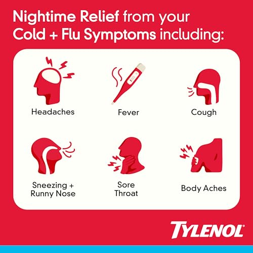 Tylenol Nighttime Cold & Flu Multi-Symptom Liquid Gels, 24 ct - image 2