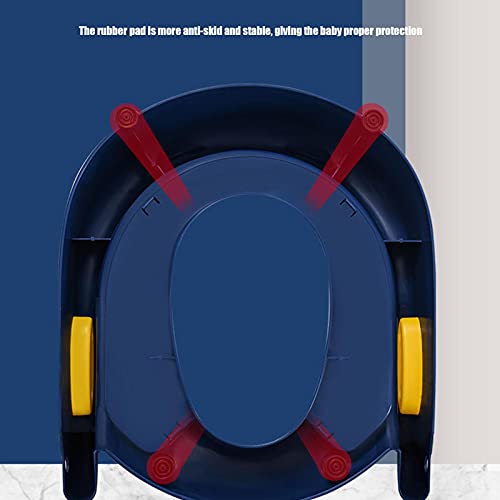 Kindertoiletbril voor kinderen, toiletbril, peutertoilet, trainingsstoel, ladder, met stevig, antislip, brede stap en… - Afbeelding 4