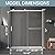 AISU HOME 56-60 in.W × 72 in.H Shower Door, 5/16 in (8mm) Frameless Double-Sided Easy-Clean Double Glass, Buffers Sliding Shower Door, Can be Installed Left and Right, Brushed Nickel