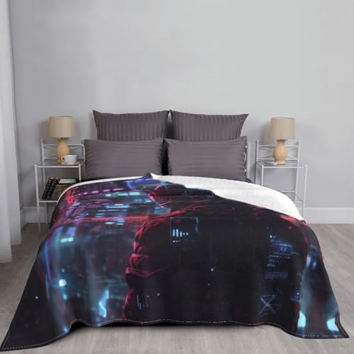 Couverture de canapé peluche Hacker Era contre le froid plaid microfibre doux