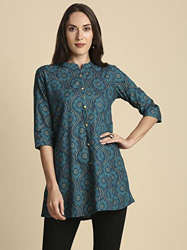 Image of anubhutee Women's Rayon Printed A-Line Kurti