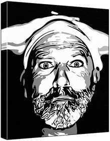 Stephen A. Buckley (100% Original Painting. Not A Print ) Acrylic Paint On Deep Framed Canvas (60 x 50 x 1.8 cm) 3-Colour Black/Grey/White-image-9