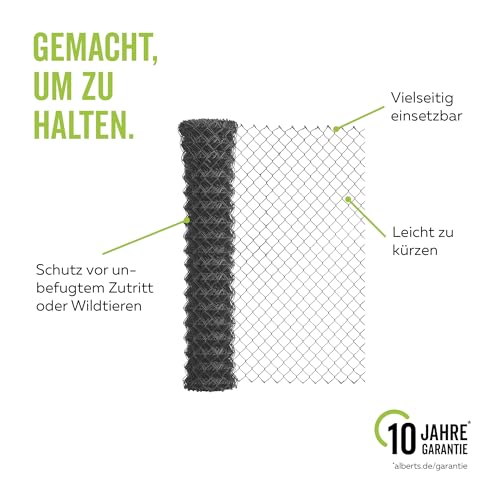 Alberts 604653 Maschendraht-Geflecht | anthrazit | Höhe 125 cm | Länge 15 m