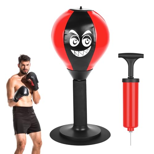 YYTECH Punching Ball de Bureau, Punching Ball Adulte, Table Stress Buster Ballon Boxe Anti-Stress avec Ventouse Sac, Décompression pour Adultes, Bureau, école