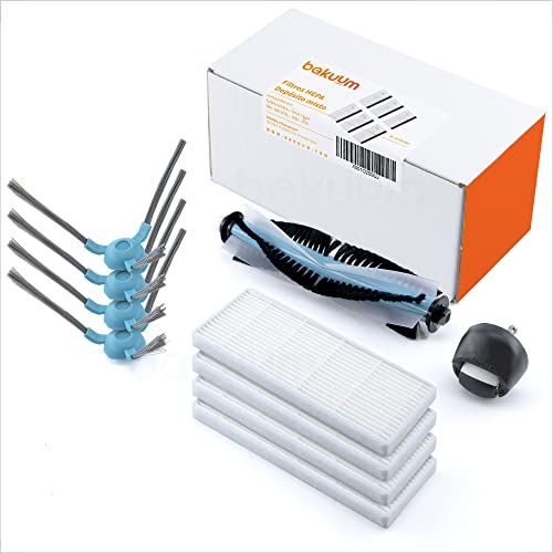 Pack Accesorios x4 Cepillos laterales x4 Filtros x1 Rodillo x1 Rueda Delantera para Cecotec Conga 1290 y 1390. Recambios y accesorios para robot aspirador