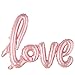 Giant Multicolor Love Letter Foil Balloons Champagne Love Balloon, Wedding Party Decoration Valentines Day Gift Marriage Decor (Pink)
