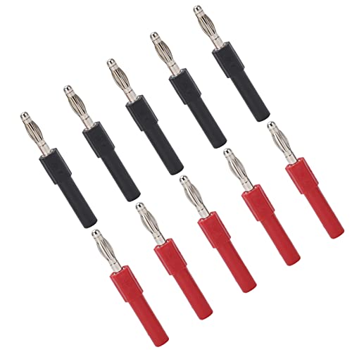 KIMISS 5er-Pack J.20012 Bananenstecker-Stecker-Adapter – 4 Mm Stecker auf 2 Mm Buchse für Multimeter und Prüfspitzen