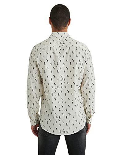 Desigual Cam_Roz Camicia, Bianco, S Uomo