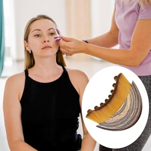 Image of Lymphatic Contour Face Brush for Sculpting & Drainage - Facial Massager for Jawline, Chin & Neck - Reduces Puffiness, Promotes Detox & Lift - Soft Bristles, Improves Skin Glow, Includes Travel Case - Pack of 1