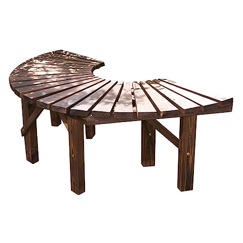 YARNOW Banc Dextérieur en Bois Massif Support Multifonctionnel pour Pots De Fleurs Décoration De Jardin