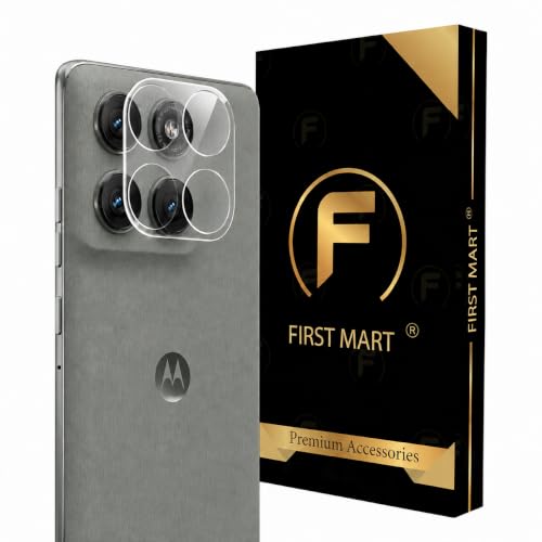 Image of FIRST MART Camera Lens Protector for Motorola Edge 60 Pro | 9H Tempered Glass, HD Clear, Scratch Resistant, Anti-Fingerprint, Case-Friendly | Crystal Clear, Pack of 1