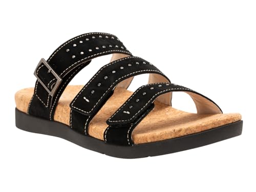REVITALIGN Women's Spring Slide, Suede Black, 9