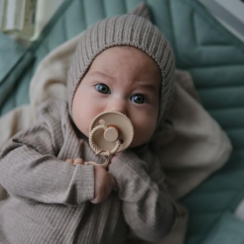 Image of FRIGG Natural Rubber Baby Pacifier 6-Pack Earthy Wonder | Made in Denmark | BPA-Free (6-18 Months)