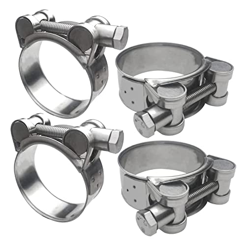 Lot de 4 colliers de serrage en acier inoxydable 304 - Tailles 44 à 47 mm Cover