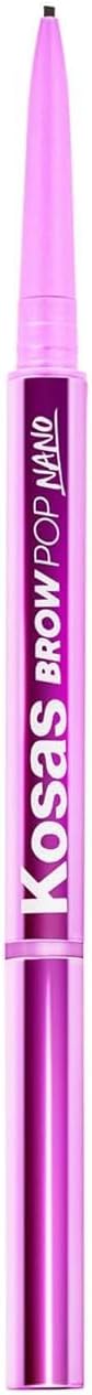Brow Pop Nano Eyebrow Pencil – Ultra-Fine 1mm Micro Brow Pencil with Spoolie, Brown Black