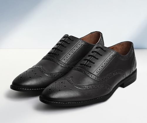 Image of LOUIS STITCH Men's Formal Lace-up Oxford Shoes | Solid Design | Ideal for Formal, Business Casual, and Parties (LSRGBGJB-)
