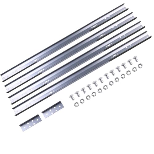 Garage Door Vertical Track Replacement,76 Inch Spliced Track for Garage Doors, Galvanized Steel Hardware Tracks for Left and Right Vertical Brackets, Compatible with 2 Inch Rollers