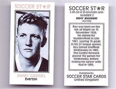 SOCCER STAR - Everton JIMMY GABRIEL football trade card