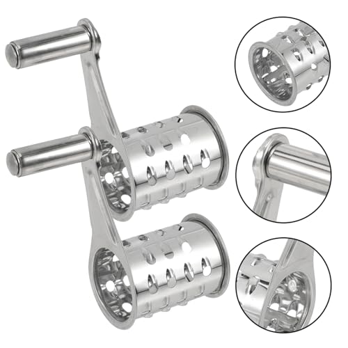 Rallador giratorio de acero inoxidable con mango, 2 unidades miniatura 5