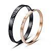 His and Hers Matching Bracelets Stainless Steel Love Couple Bracelet Gift for Valentine’s Day