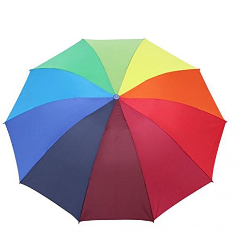 ZOOMELLA 2 X Travel Umbrella Compact Foldable Rain Sun/Protective Rainbow Umbrella|Umbrellas| Umbrellas-image-5