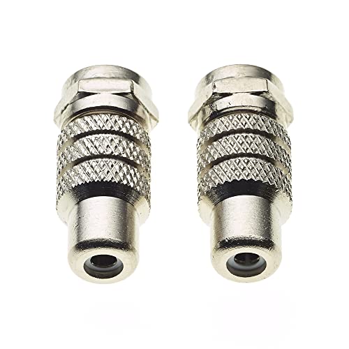 Keple F Type Plug to Phono Socket RCA Female Male RF Connector Coaxial Adapter, TV Coaxial Type F Plug - Image 3