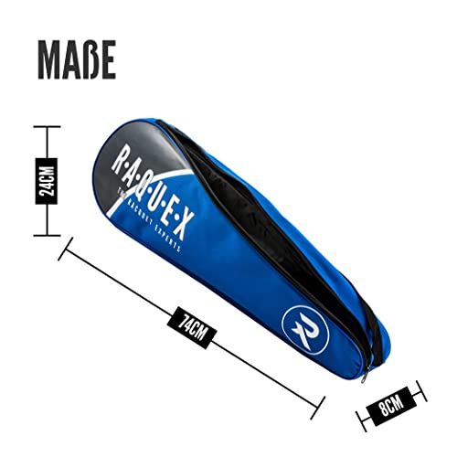 Raquex Rackethous Van Volledige Lengte– Squash- oder Badminton-Tragetasche für EIN, Zwei oder DREI Schläger. Doppel-/Dreifachtasche - Image 6