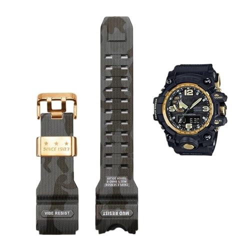 YSJNHX TYKHGFS Correa de Resina de Camuflaje Adecuada para Casio G-Shock GWG-1000 Mudmaster Correa de Repuesto para Hombres Accesorios de Reloj de reequipamiento
