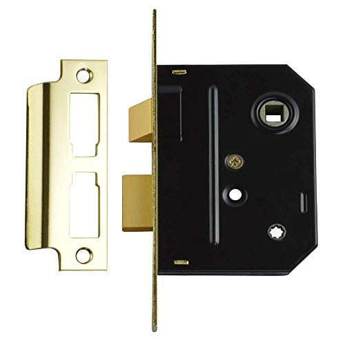 Union Locks 2294 Mortice Bathroom Lock 76mm - Polished Brass (Boxed)