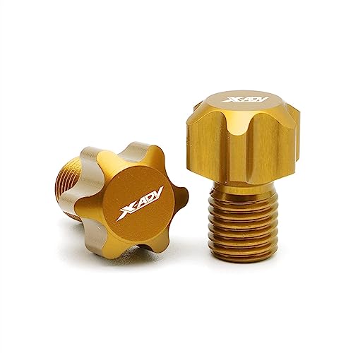 �I�[�g�o�C���i �ɓK������z���_ XADV 750 XADV750 X-ADV 2017-2021 2020 2019 2018 2022 2023 M10X1.25 �I�[�g�o�C�o�b�N�~���[���v���O�X�N�����[�L���b�v(Gold)