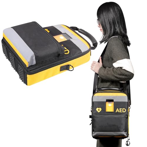 Wsexyy Sac De Rangement AED Portable, Sac De Rangement AED Defibrillateur, Sac Médical avec Bretelles Réglables Et Bandes Réfléchissantes, pour La Maison, Le Bureau, Les Lieux Publics