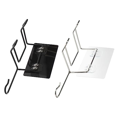 BELLIFFY Modern Chrome Hair Dryer Holder Wall-mounted Hanger Hair Dryer Rack for Bathroom Non-rusting