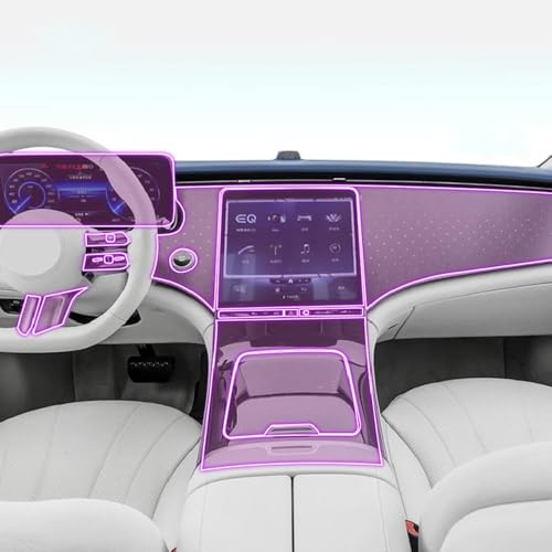 Film TPU transparent Mercedes EQE 2022-2023 évitez les rayures de l'intérieur de voiture