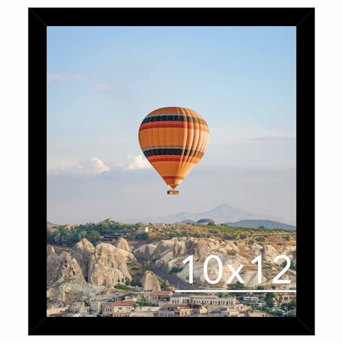JCJMY 10x12 Picture Frame Black for Wall, Wall Hanging Horizontally or Vertically, 10 x 12 Wall Gallery Poster Photo Frame with Shatter Resistant Plexiglass, Black
