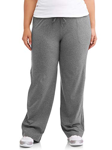 Athletic Works Women's Plus-Size Dri-More Core Relaxed Fit Workout Pant, Charcoal, 1X #TOP13